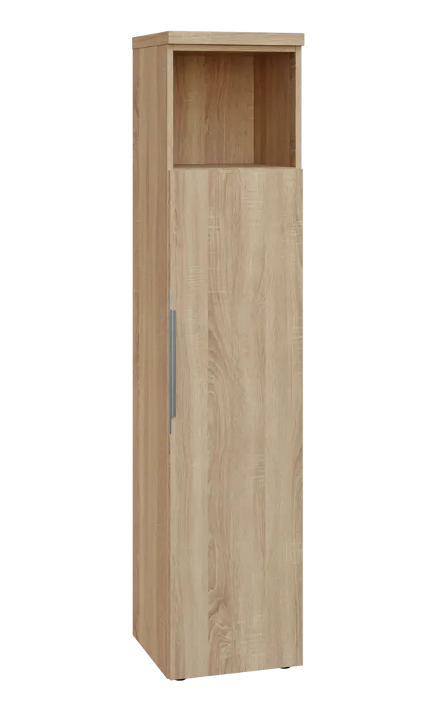 SIN 5 - 4DN kancelářská skříň, 1-dveřová/nika, pravá, 1820x400x400, dub bardolino